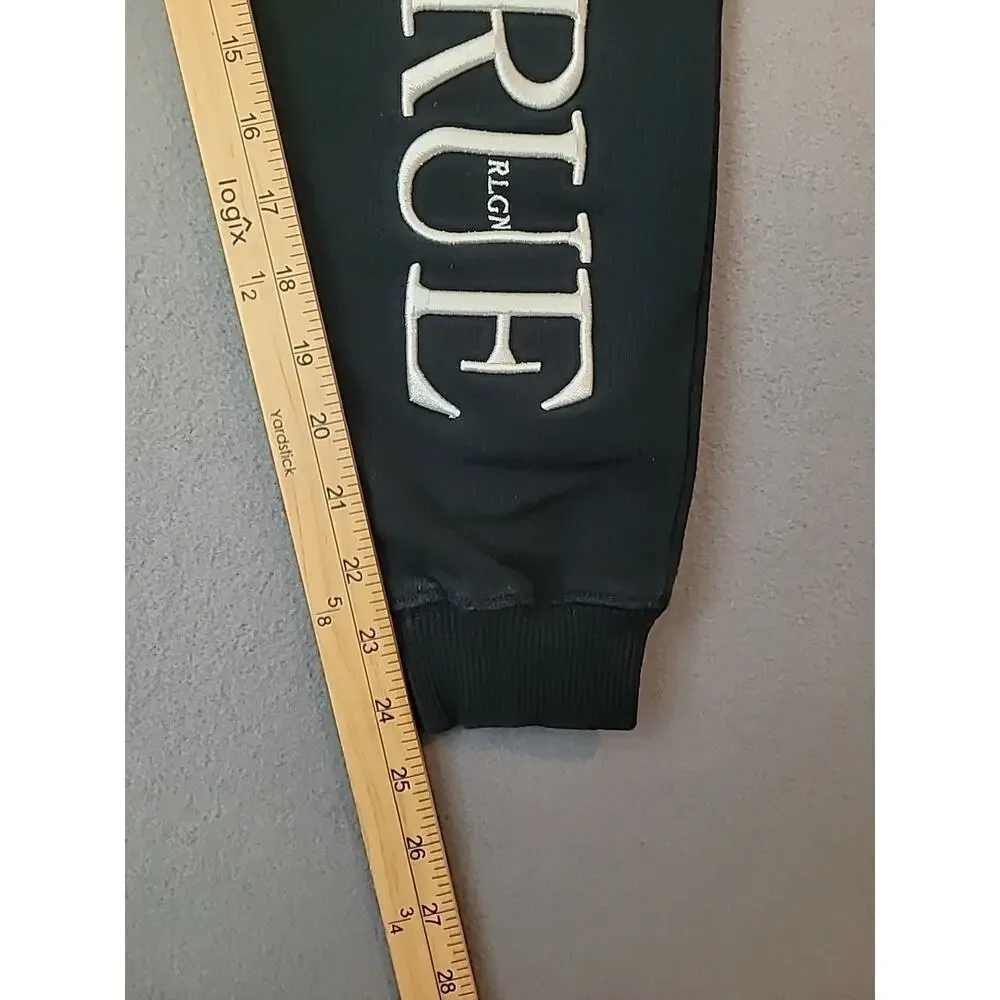 True Religion Logo Joggers Black White S EUC